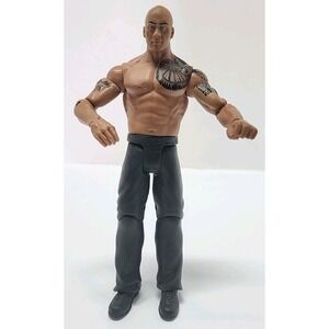WWE Mattel The Rock Action Figure 2011 Dwayne Johnson Tattooed Wrestler‎ Toy